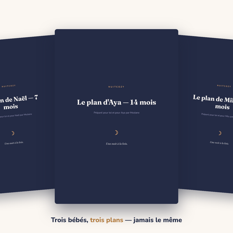 Trois bébés, trois plans — jamais le même